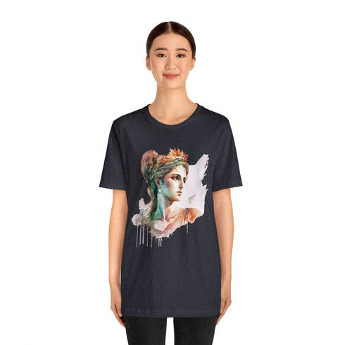 Greecian Goddess in Watercolor - Short Sleeve Tee